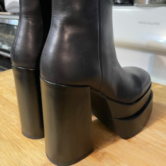 Retro 1970s Cobra Leather Platform Boots - Picture 14 of 16